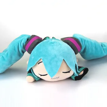 

10pcs/lot Anime Hatsune Miku Lie prone posture Plush Toy snow Hatsune Miku Doll Soft Stuffed Toys Gifts
