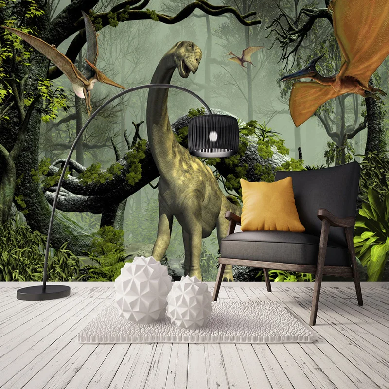 Пользовательские фото обои 3D стерео динозавр тема большие фрески примитивный лес гостиная спальня фон Декор Настенные обои