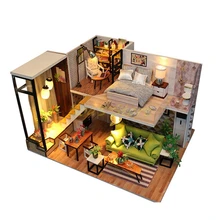Рождественские подарки миниатюрные Diy головоломки 3D игрушка модель кукольного домика деревянная мебель строительные блоки игрушки Наслаждайтесь романтической Европе