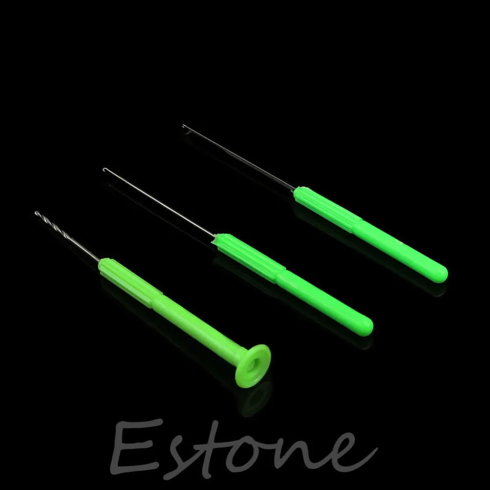 

1 Set 3 In 1 Fishing Bait Needle Tool Set Drill Hook Rig Needle For Making Rigs Useful