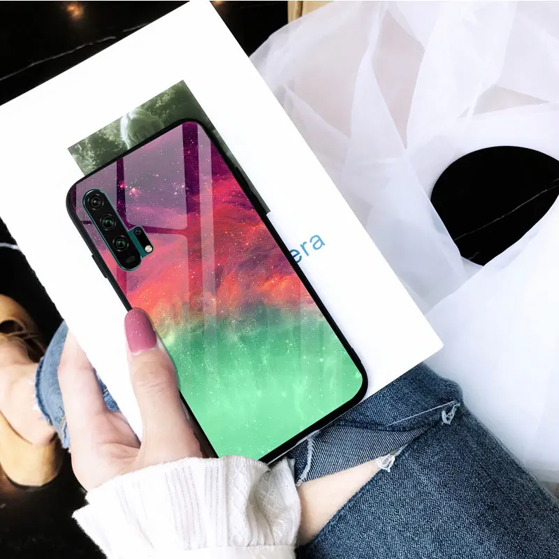 Premium Tempered Glass Hard Back Cover for Huawei Honor 20 Series
