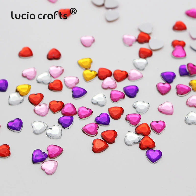 Lucia crafts 250 шт./1000 шт. 4 мм прозрачные цвета/стразы с красным сердцем аксессуары для