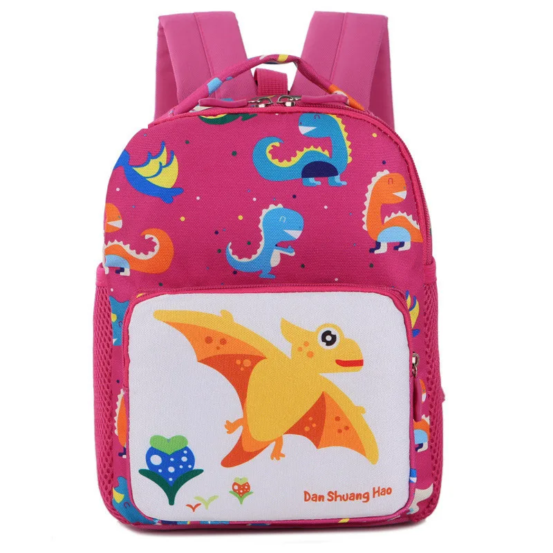 Новое поступление, детские сумки с животными, рюкзак для детского сада, 3D школьные сумки для девочек и мальчиков, милая мультяшная сумка для книг mochila - Цвет: rose red small