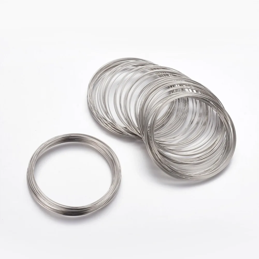 55mm Platinum Steel Memory Wire Jewelry Findings for DIY Wire 0.6mm