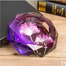 Хрустальная пепельница, домашний декор, офисные принадлежности, 10 см в диаметре и 12 см в диаметре