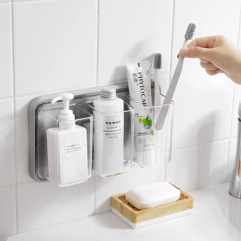 رفوف التخزين والرفوف ، المطبخ رف جدار ، الحائط الغراء الحطام تخزين الرف ، الحمام المرحاض البلاستيك منظم مستحضرات التجميل