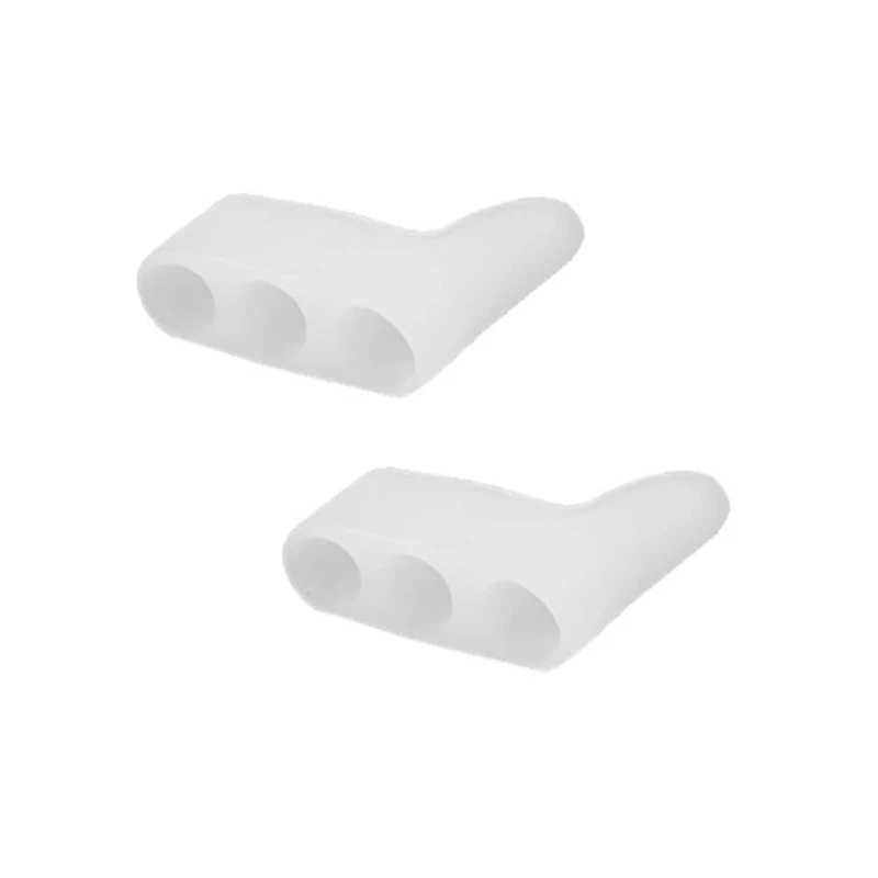 

20pair/lot Free shipping Silicone Toe Separator Foot Braces Support 3 Holes Toe Varus Corretcor for Overlapping Toe Foot Care