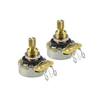 

2pcs Electric Guitar Potentiometers Pots A500K CTS 450 Series Audio Taper Volume Tone Control Brass Split Shaft