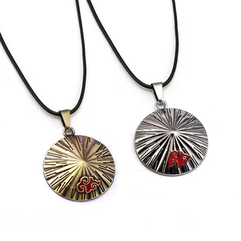 

24pcs/lot Akatsuki Hat Trendy Fashion New Pendant Necklace Double Bands Konoha Sign For Men And Women wholesale