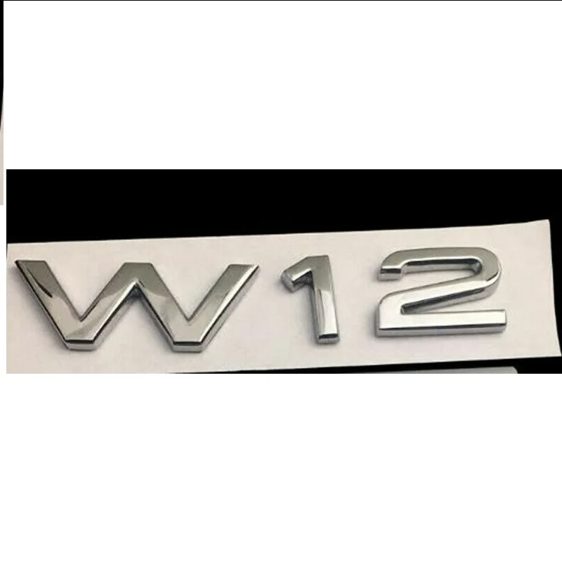 

Car Chrome Silver Emblem W12 Letter Badge for Audi