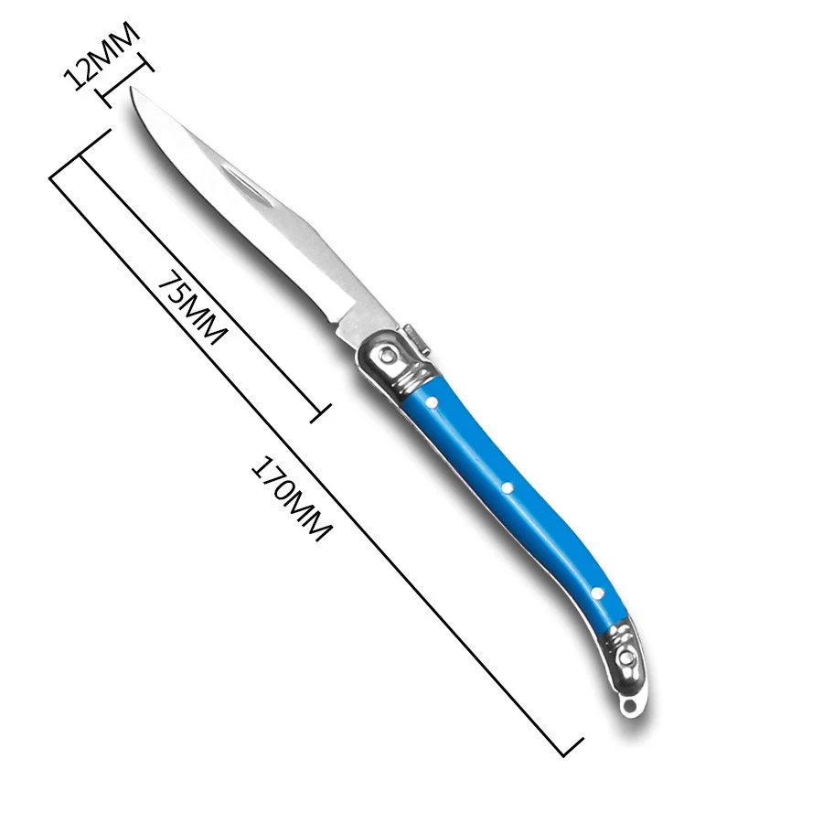Стиль Laguiole Нержавеющая сталь складной нож для очистки овощей нож, нож для фруктов с ручка из АБС-пластика складной многофункциональный Ножи случайно выбранных Цвет