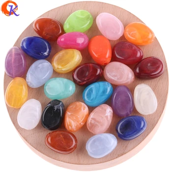 

Cordial Design 300pcs/lot 13*18MM Jewelry Accessories Stone Shape Acrylic Bead Marble Effect Beads For Hand Made Jewelry Making