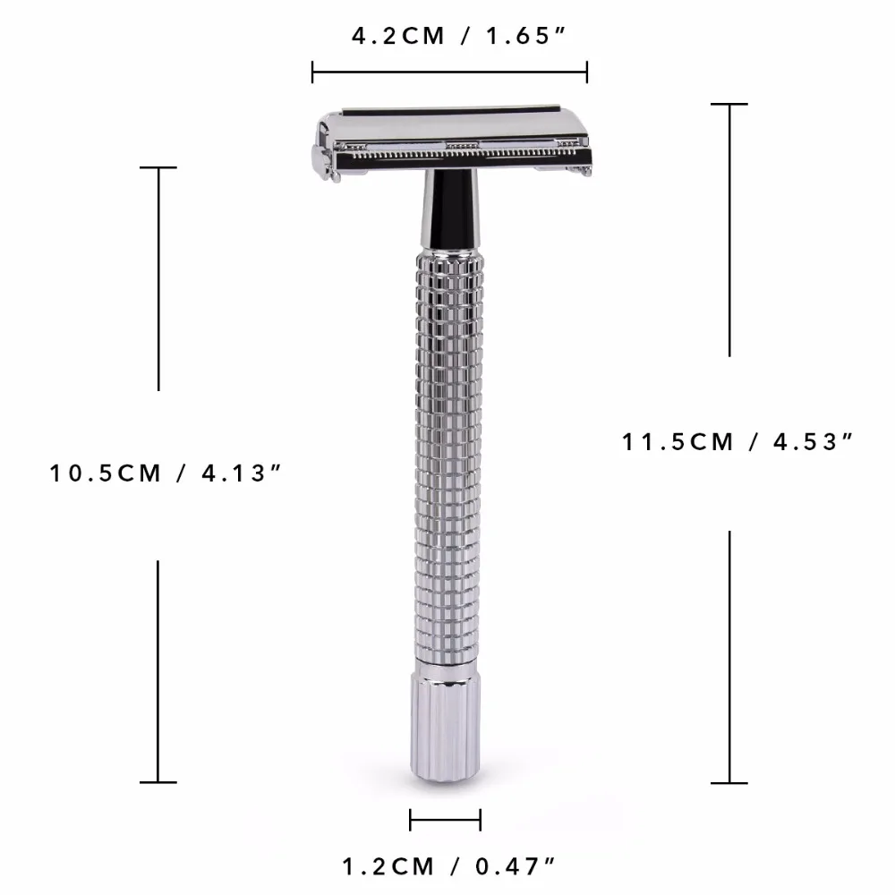 Qshave безопасная бритва с двойной кромкой длинная ручка открытая Классическая
