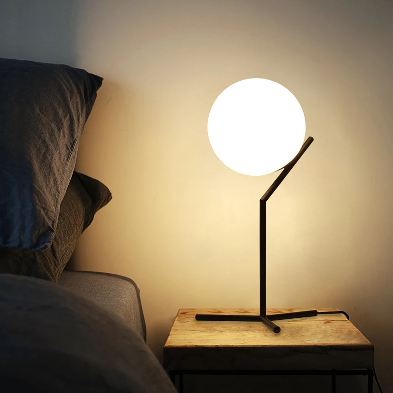 

bed side lamp LED e27 table lamp ZUNGE nordic modern minimalist study office working round desk lamp bedroom lighting fixture