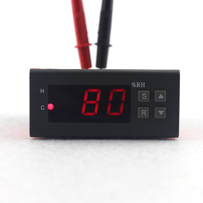 

Digital Humidity Controller Red Led Display 1% ~ 99% RH 220V 10A Hygrometer With Humidity Sensor PU Delay Protection Function
