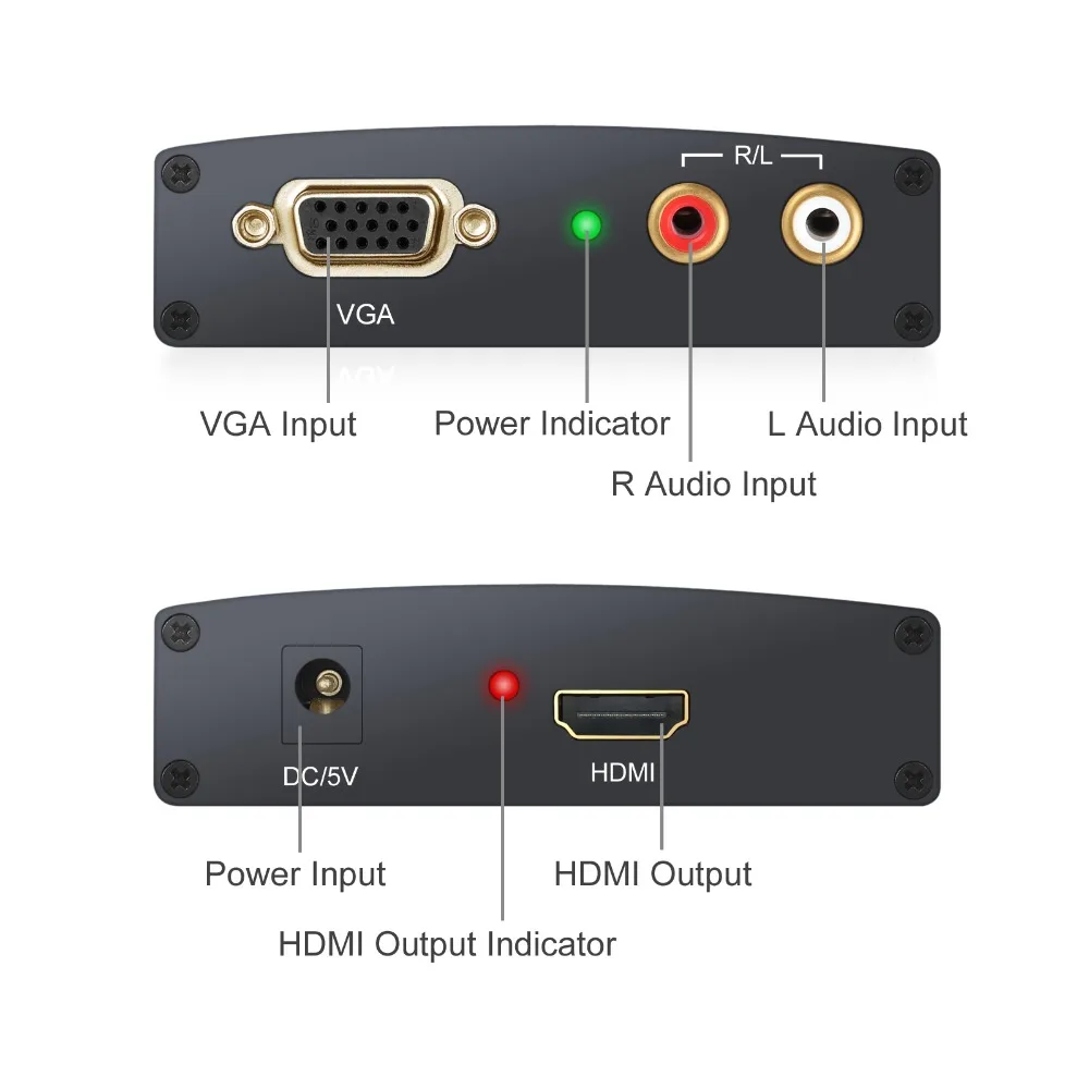  ESYNiC VGA RCA AL Convertitore di HDMI PC PER HDTV PC A TV Del Computer Portatile PER TV 1080 P Gra