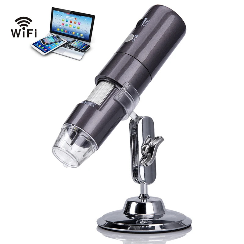 

Lerbyee Digital Microscope Wifi Endoscope 50x-1000x Magnification 8 LED Mini Camera 1080P HD Microscope for ISO Android Tablet