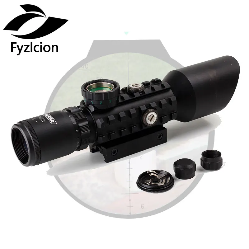 

Tactical Optical Sight M9 3-10x42 Tri-Rail Red Green Illuminate Mil-dot Reticle Compact Riflescope