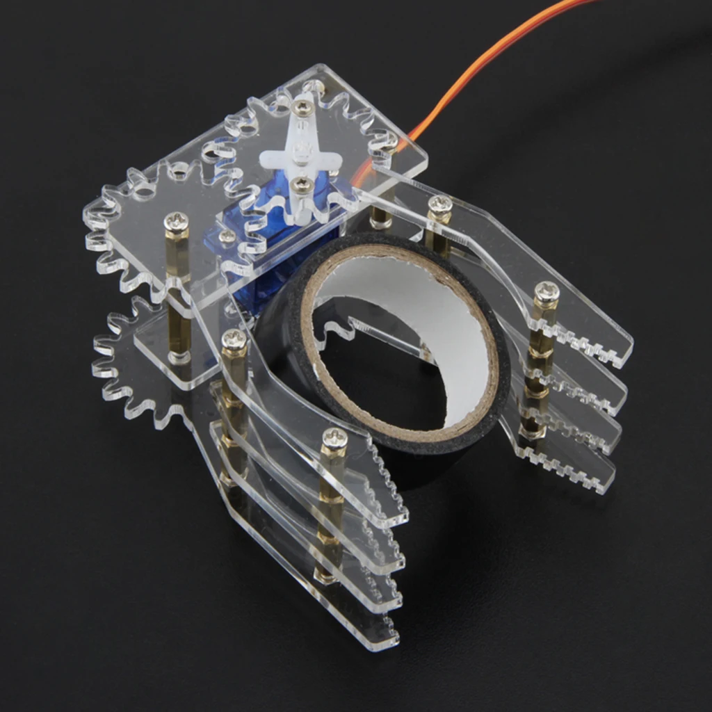 

OOTDTY 2019 Fashion Acrylic Robot Claw Manipulator Arm SG90 Servos Smart Gripper for Arduino High Quality FEB27