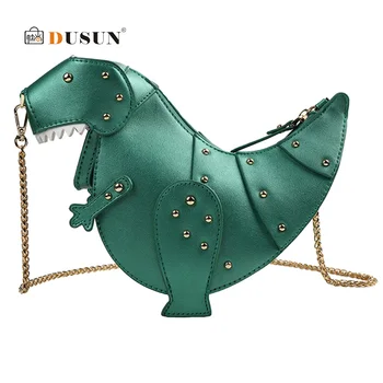 

Luxury Brand Handbag Chain Purse Women Crossbody Bags For Women Bag 2019 Rivet Designer Dinosaur Shoulder Bag Female Sac A Main