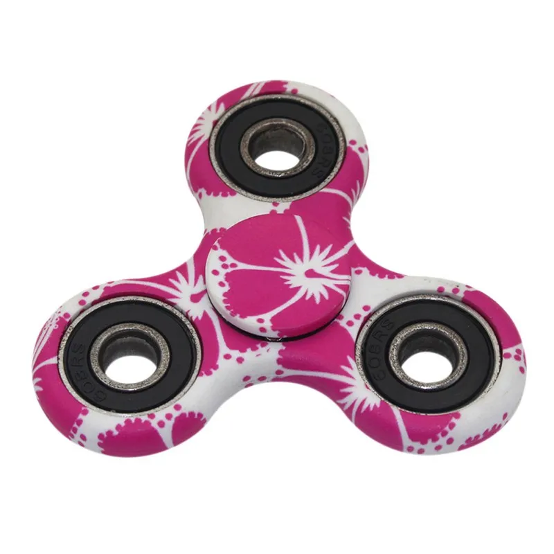 

Cool printed flower Colored ABS Children Toy EDC Hand Spinner For Autism and ADHD Anxiety Stress Relief Focus Funny Toys A