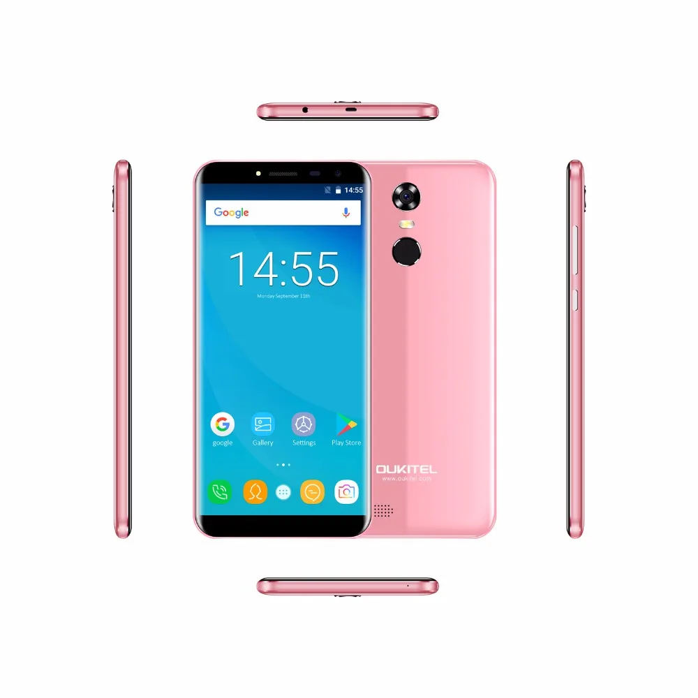Oukitel C8 Mobile Phone 5.5 Inch 18:9 HD Screen phone Quad Core 2GB RAM 16GB ROM 13MP Android 7.0 3000mAh Touch ID Smartphone