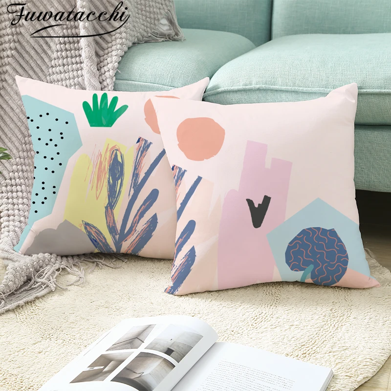 

Fuwatacchi Floral Print Cushion Cover Home Decorative Throw Pillow Covers Sofa Pillowcase Decorativos Para Sofa Throw Pillows