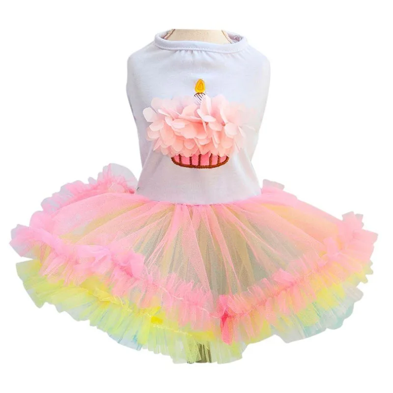 

Cute Dog Tutu Dress for Girls Dogs Puppy Princess Dress Colorful Lace Skirt Pet Clothes Cupcake Apparel for Doggy XS S M L XL