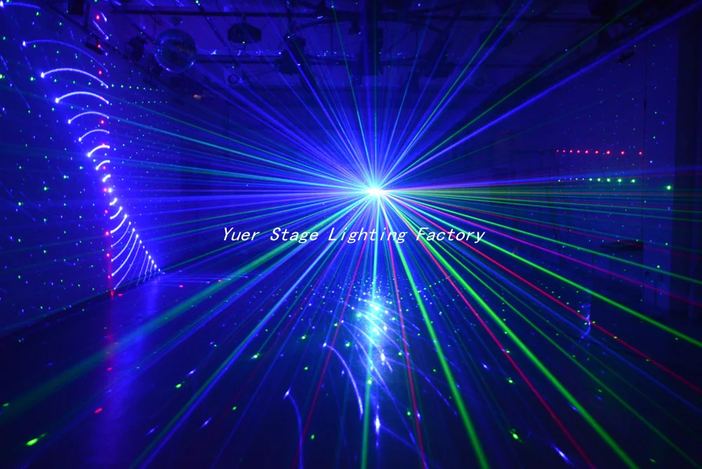 Feixe de Luz Feixe de Laser para o Clube Laser de Luz Caixa de Luz Luz do Projetor 2 Pçs e lote Laser Rgb Cor Seis Olho dj Disco Laser Dmx512 Scan 12 Efeito de Iluminação de palco