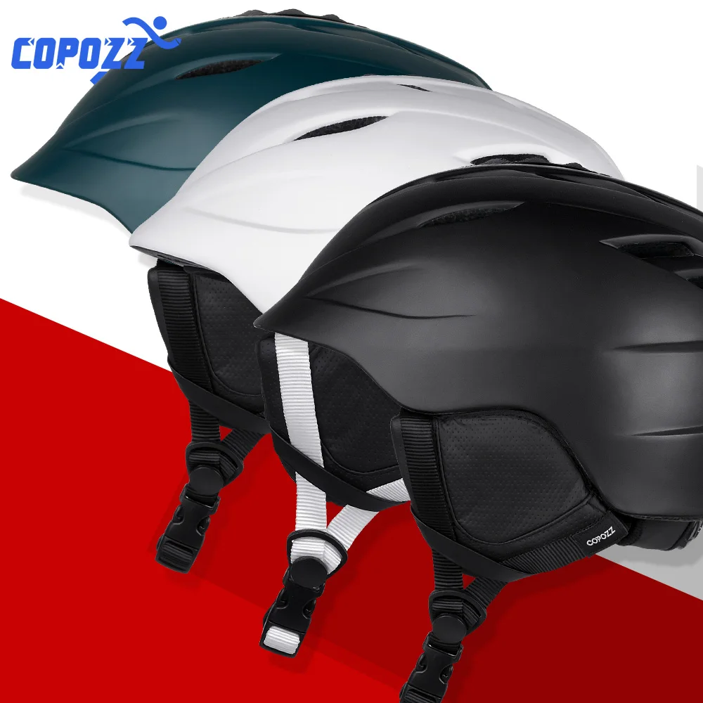 COPOZZ العلامة التجارية على الجليد تزلج خوذة السلامة تكاملي مصبوب خوذة تنفس الرجال النساء لوح التزلج التزلج خوذة حجم 55-61 سنتيمتر