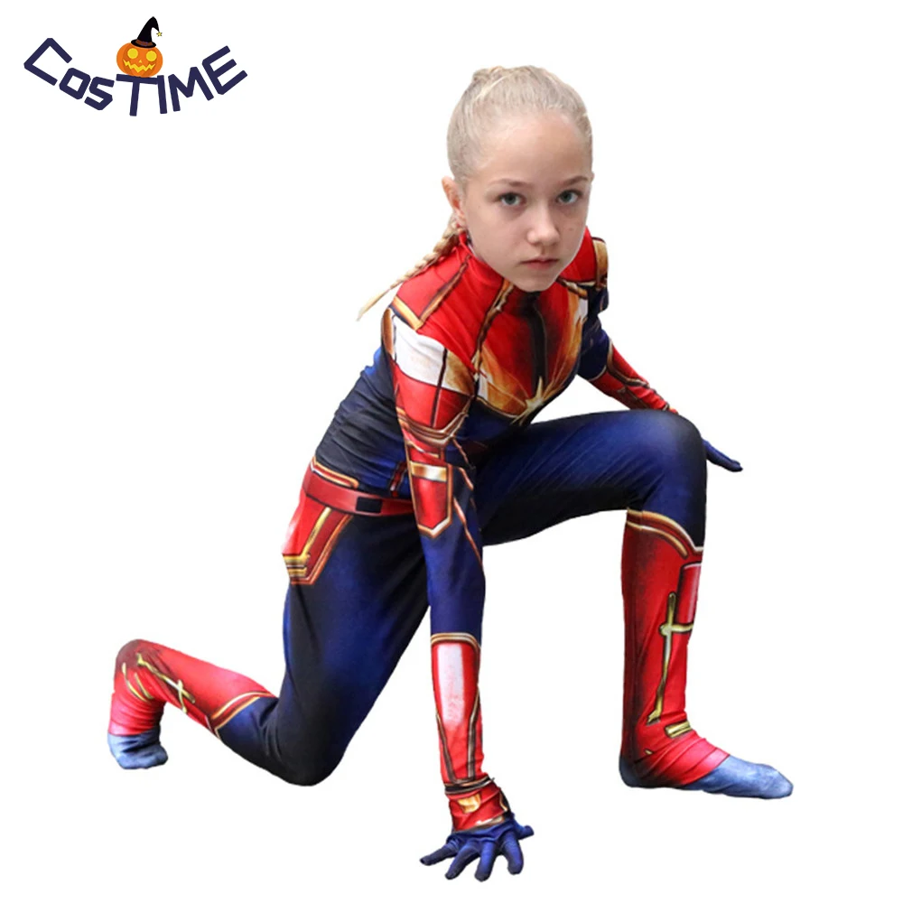 Kids Captain Marvel Costume Adult Avenger Endgame Marvel Carol Danvers Cosplay Jumpsuit Superhero Fancy Dress Halloween Costume Kids Captain Marvel Costume Adult Avenger Endgame Marvel Carol Danvers Cosplay Jumpsuit Superhero Fancy Dress Halloween Costume