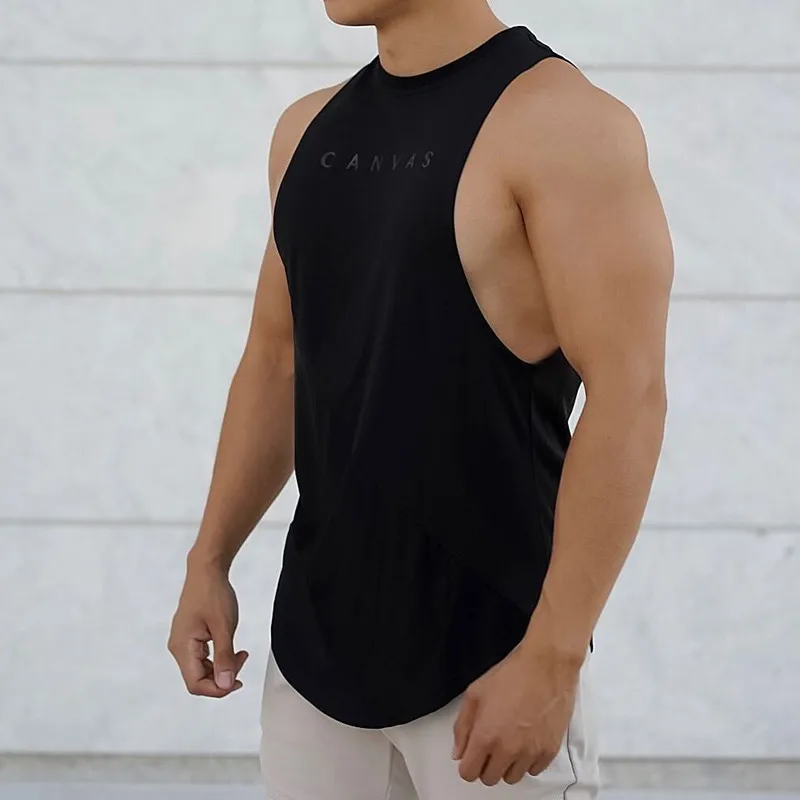 

2019 New Men Tank top Gyms Workout Fitness Bodybuilding sleeveless shirt Male Cotton clothing Casual Singlet vest Undershirt