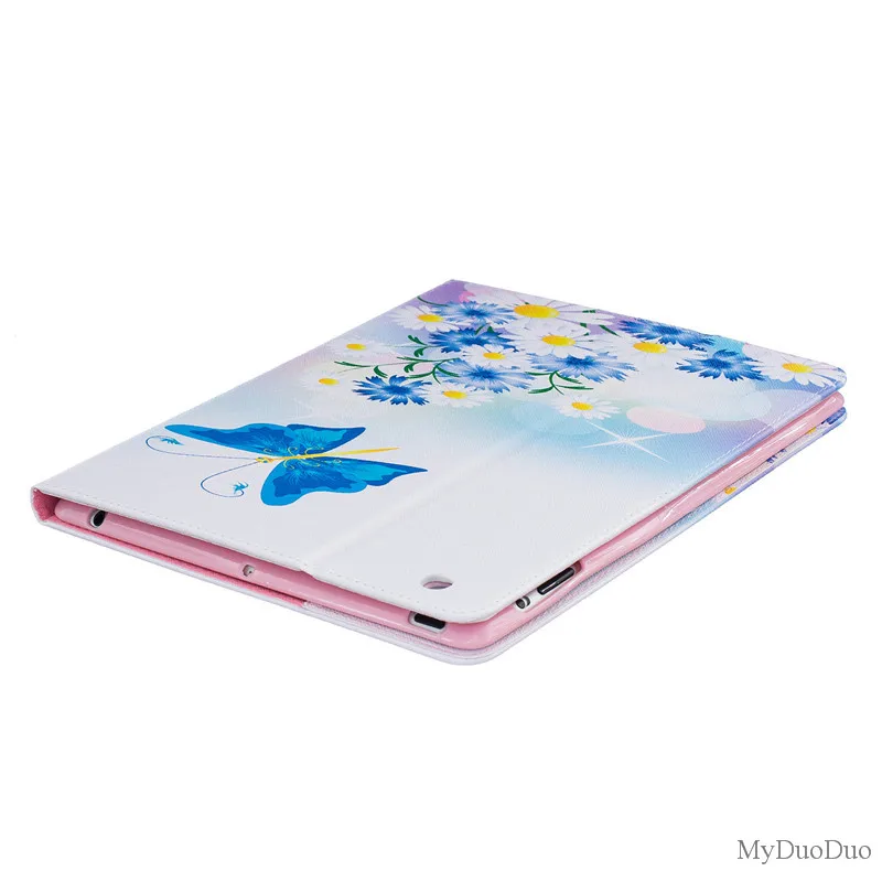 Cute Bear Pig Case For  Ipad 2 Case For Ipad 3 For Ipad 4 Case Beautiful Butterfly Flower PU Leather Stand Wallet Tablet Cover (25)