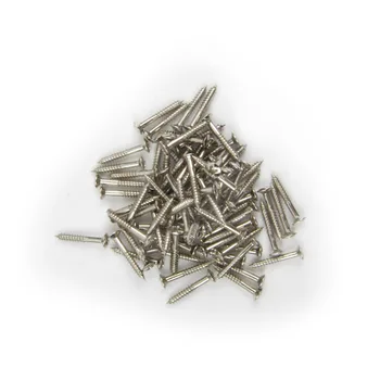 

NEW 100pcs/Pack Electric Guitar Bass Humbucker Pickup Mounting Ring Frame Fixing Screws Silver 2.5x18mm Guitar Accessories
