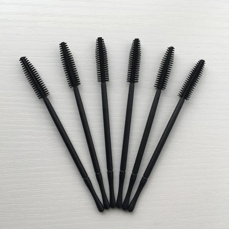 50pcs Blacke Deluxe Retractable Silicone Disposable Mascara wands