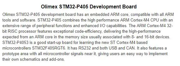 STM32-P405 INFO