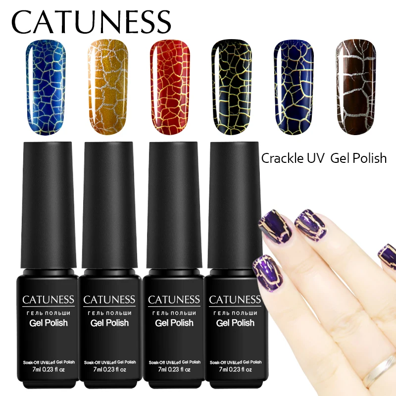 Популярные продукты CATUNESS Гель-лак для ногтей элегантный растрескивающийся узор