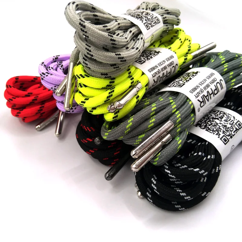 1 Pair Outdoor Sport Casual Multicolor Bumps Round Shoelace Hiking Slip Rope Shoes Laces Sneaker Shoelaces Metal Head Shoelaces