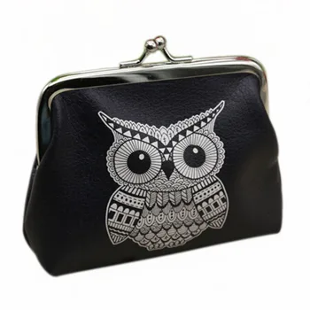 

1Pcs Cute PU With Printing Wallets For Womens Owl Elephant Pattern Female Wallet Card Holder Coin Purse China Wallet Ladies