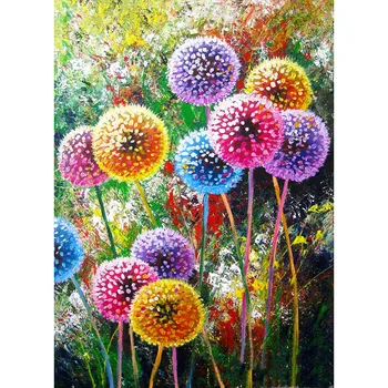 

5d DIY Winter Scenic Diamond Colored Dandelion Painting Landscape Cross Stitch Rhinestone Full Square Drill Diamond Mosaic Decor