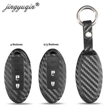 Keyforkess Cover portachiavi in carbonio per Nissan Tidda Livida x-trail T31 T32 Qashqai March Juke Pathfinder Note GTR