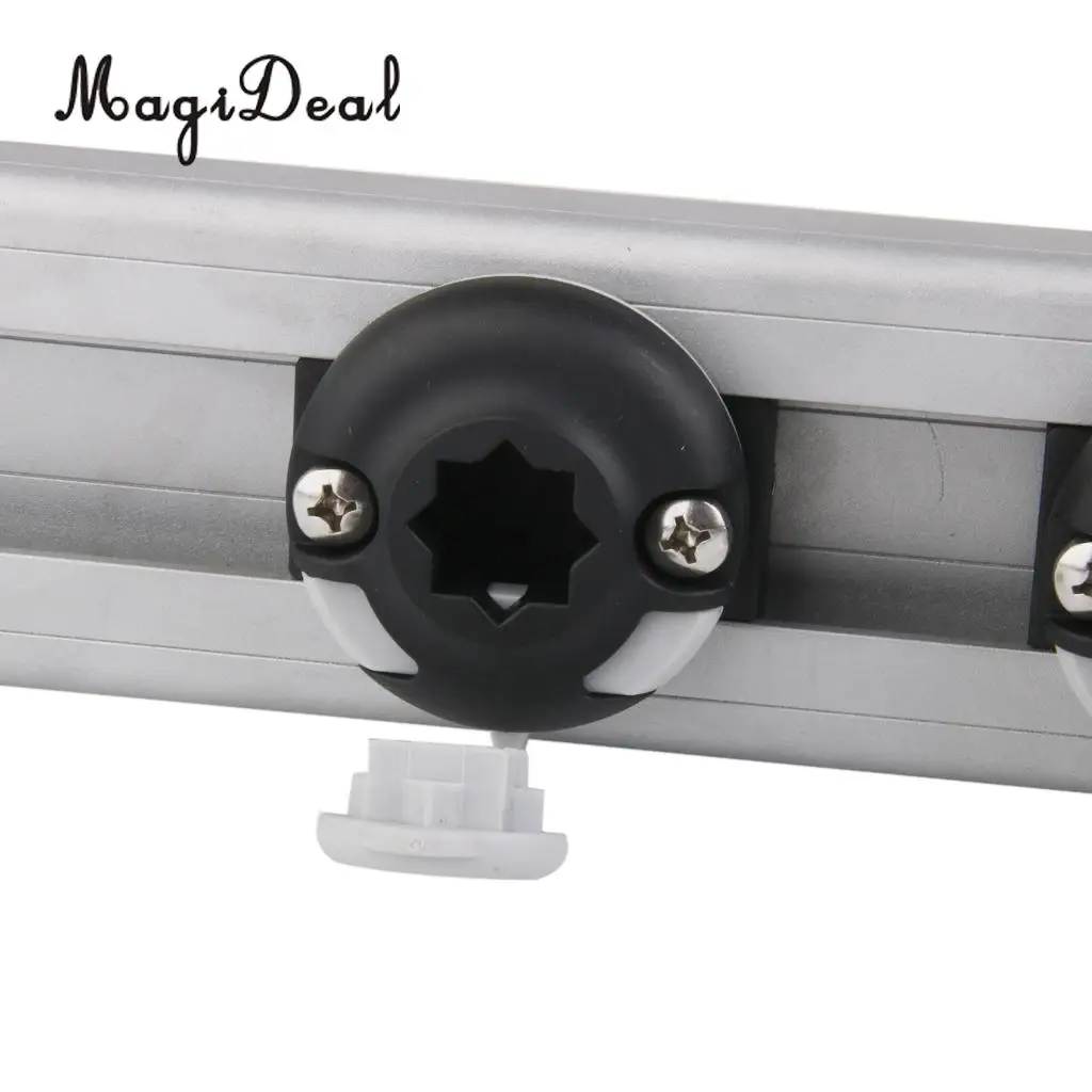 MagiDeal Durable Marine 20 Inch AlumInum Alloy Mounting Track for Canoeing Kayak Inflatable Fishing Boat Dinghy Replacement Acce