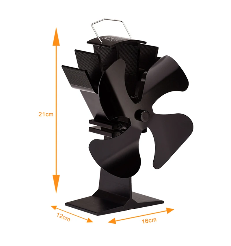 4 лопасти Тепловая плита вентилятор с термометром домашний бесшумный вентилятор для камина для дерева/горелка бревна/камин эффективный Эко Плита вентилятор