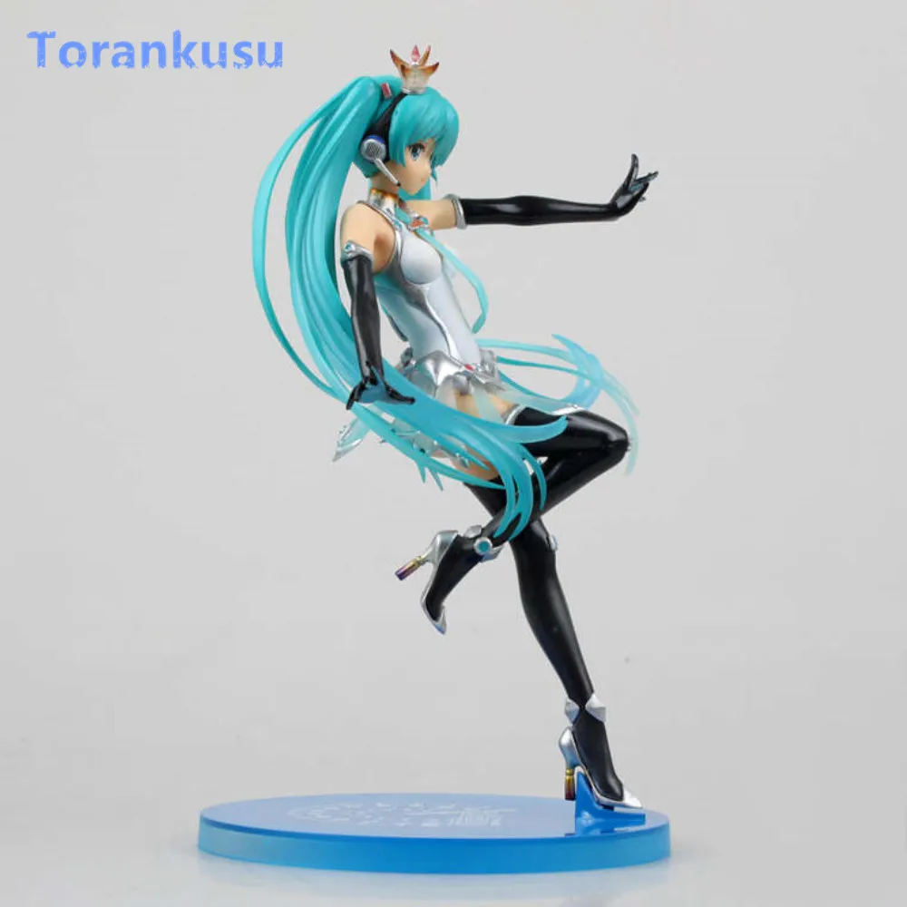 Hatsune Miku Action Figure Racing Ver. Figurine PVC Figuras Anime Miku Girl Gift Toys Figma Doll Model Kids Gift Children PG