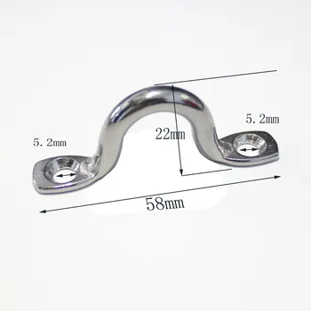 

10 pcs Wire straps Top Pad Eye Straps Footman's Loop 6mm Stainless Steel For Marine Boat