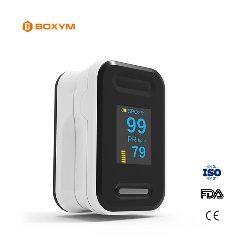 

BOXYM Fingertip Pulse Oximeter Digital OLED display Heart Rate blood oxygen Monitor Pulsossimetro Oximetro De Dedo CE FDA