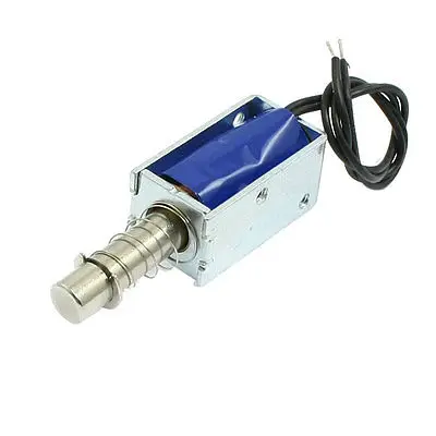 

DC 12V 0.57A 6mm Stroke Open Frame Linear Solenoid Electromagnet 52gf