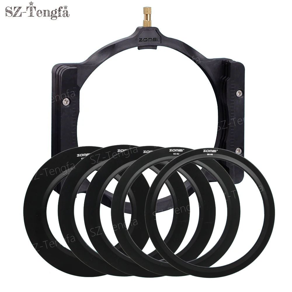 

ZOMEI 100mm Multifunctional Square filter holder and 67/72/77/82/86mm adapter ring can used with round filter for Cokin Z Lee