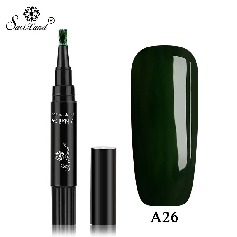 Гель-лак для ногтей Saviland, ручка, гелевая краска, 58 цветов, блеск, телесный, лак для ногтей, ручка, 6 шт. в наборе, UV& Led, Гель-лак для ногтей - Цвет: A26