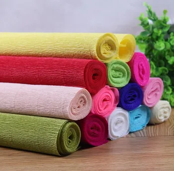 

250*50cm/Roll DIY Flower/ Gift Decoration Wrapping Packing Crepe Papers, Handmade Materials of Crinkled Paper
